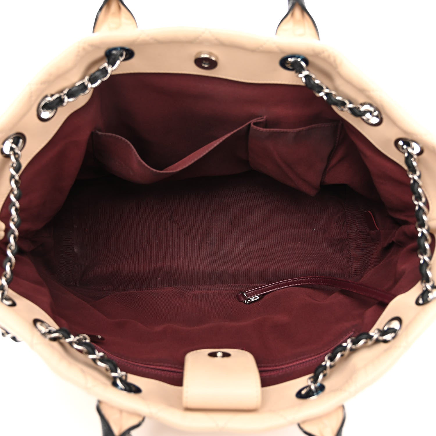Chanel Calfskin Caviar Quilted Large Shopping Tote Beige 4 of 17