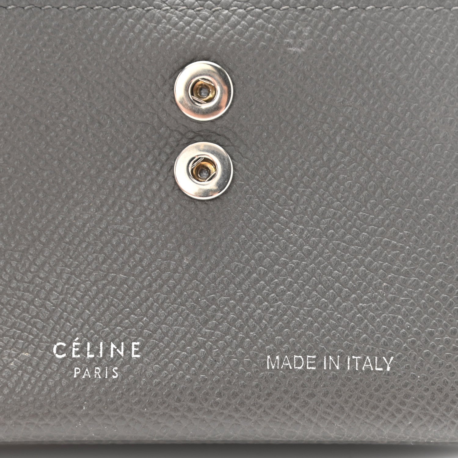Celine Grained Shiny Calfskin Accordion Card Holder Grey 6 of 11