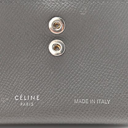 Celine Grained Shiny Calfskin Accordion Card Holder Grey 6 of 11