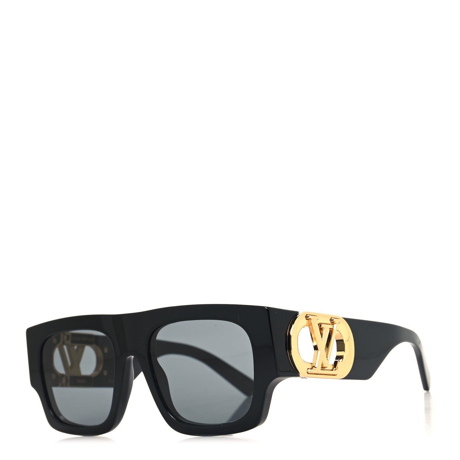 Louis Vuitton Acetate LV Link Square Sunglasses Z1478E Black 1 of 6