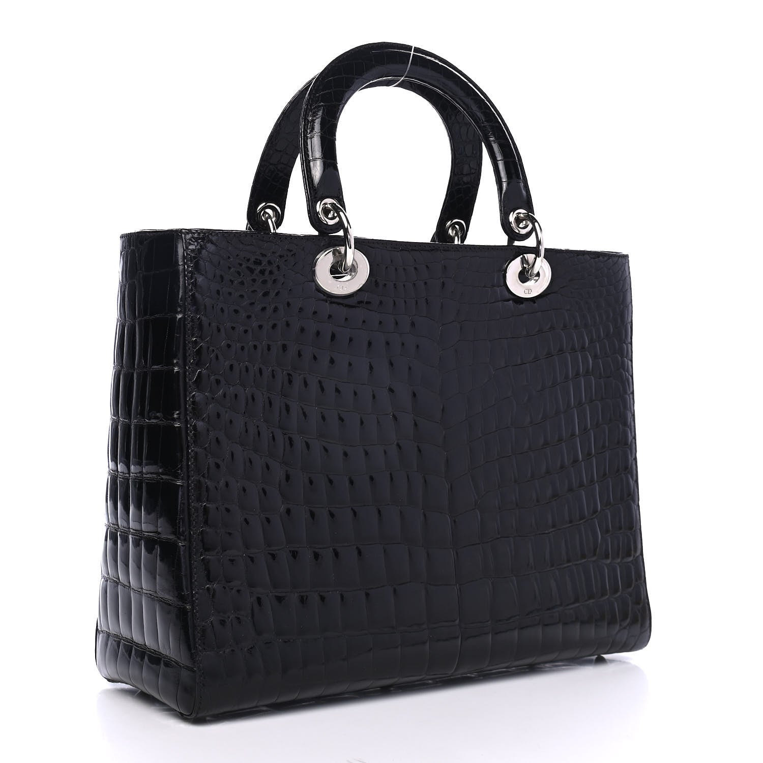 Christian Dior Crocodile Large Lady Dior Black 2 of 4