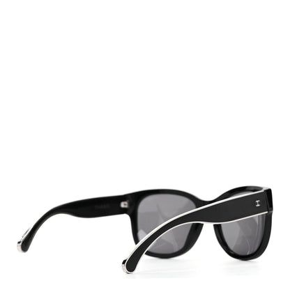Chanel Acetate Metal Polarized CC Sunglasses 5270 Black Silver 4 of 6