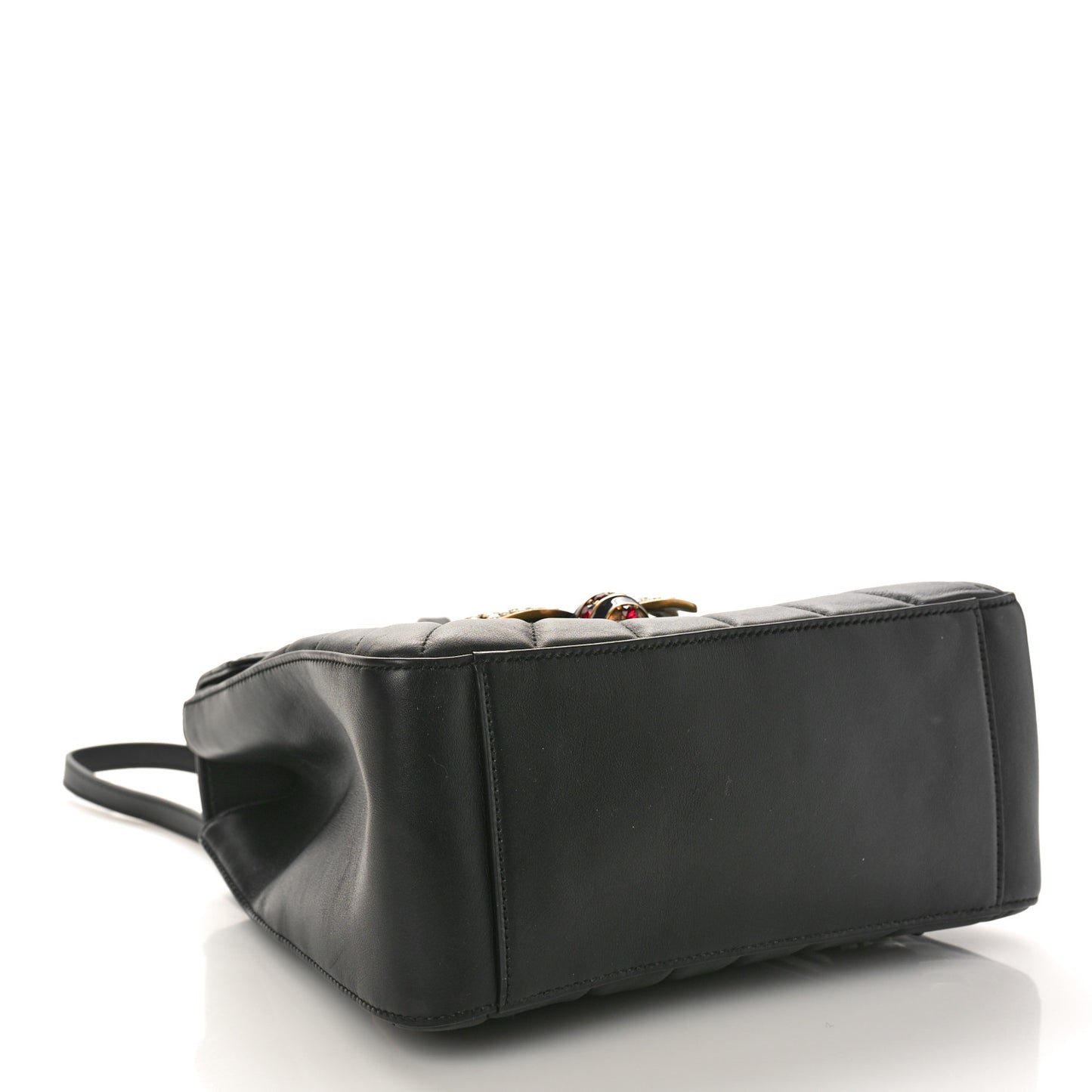 Calfskin Bamboo Trapuntata Queen Margaret Backpack Black