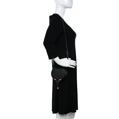 Chloe Calfskin Nano Marcie Saddle Bag Black 2 of 11
