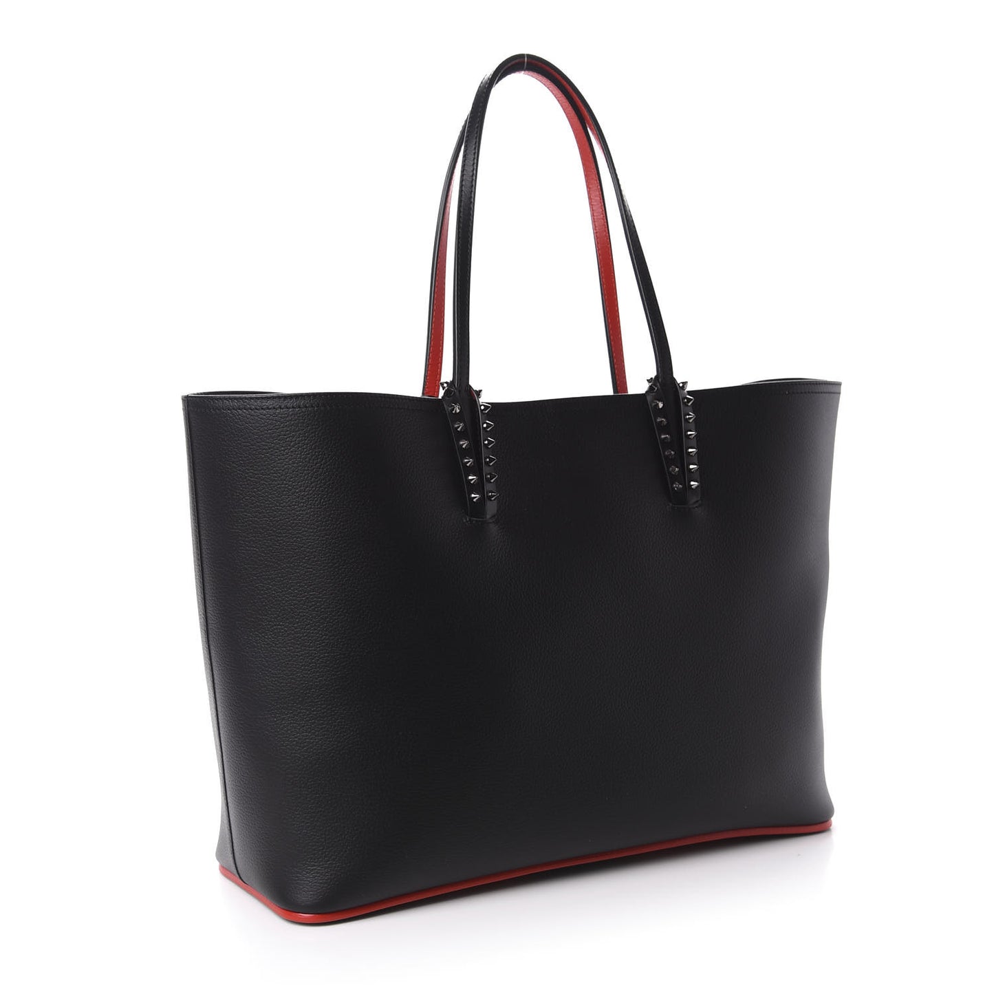 Calfskin Spikes East West Cabata Tote Black