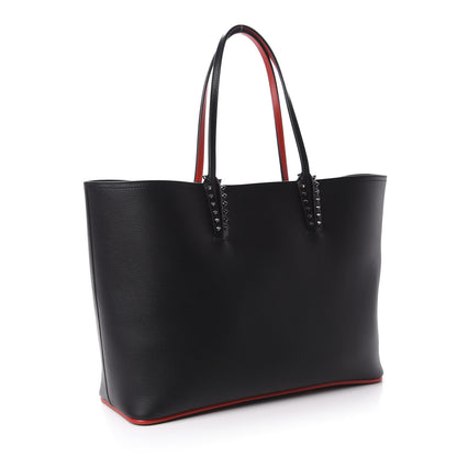 Christian Louboutin Calfskin Spikes East West Cabata Tote Black 3 of 10