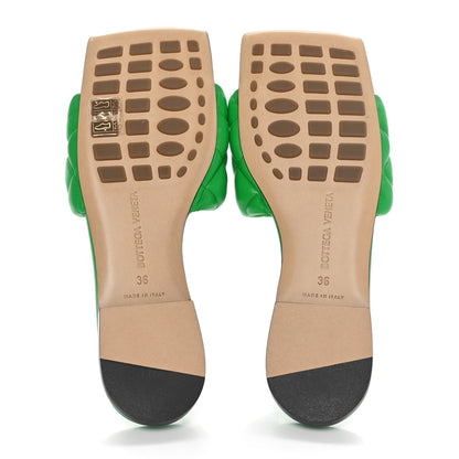 Bottega Veneta Nappa Matelasse Padded Flat Sandals 36 Parakeet 5 of 8