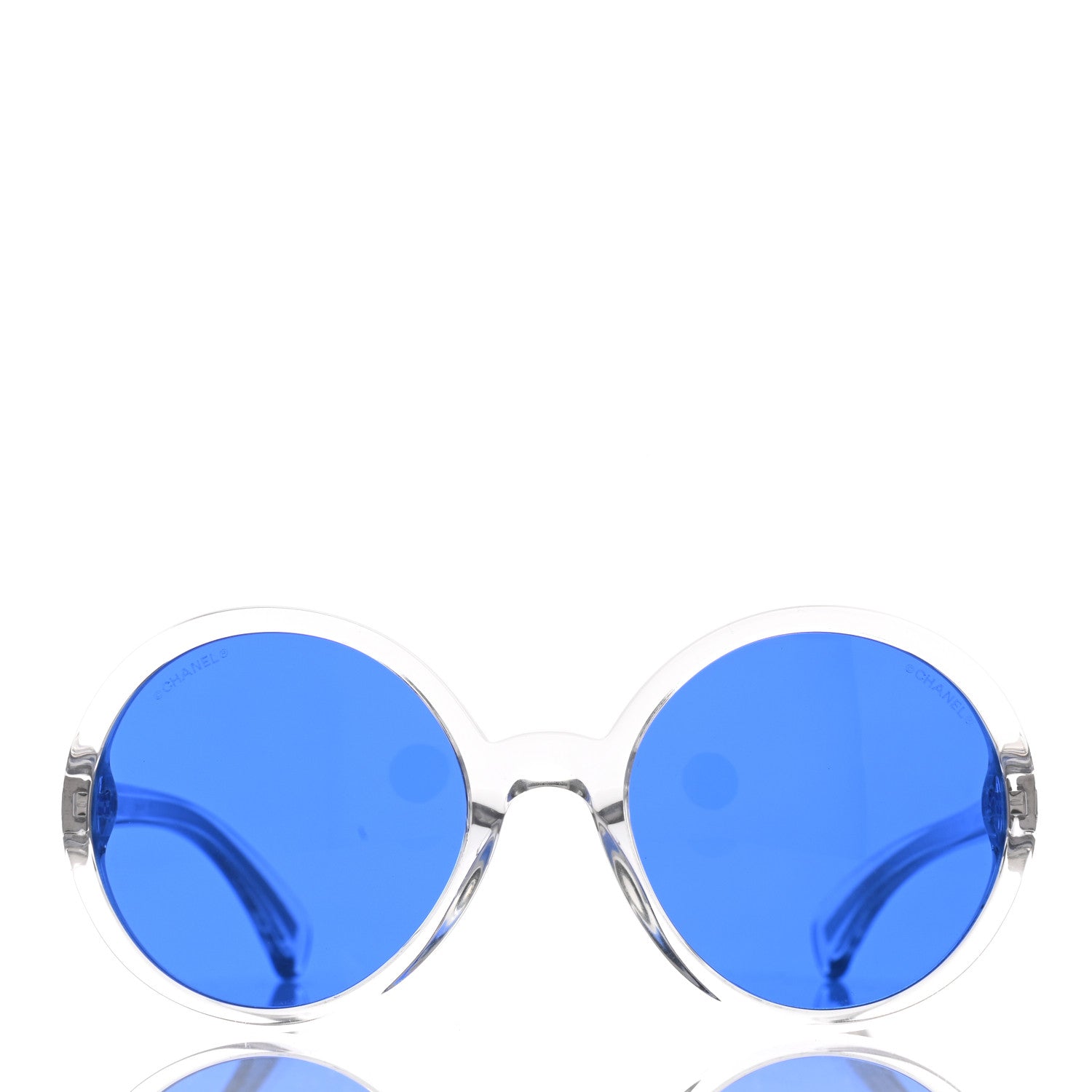 Chanel Acetate Round Sunglasses 71287A Blue 2 of 8