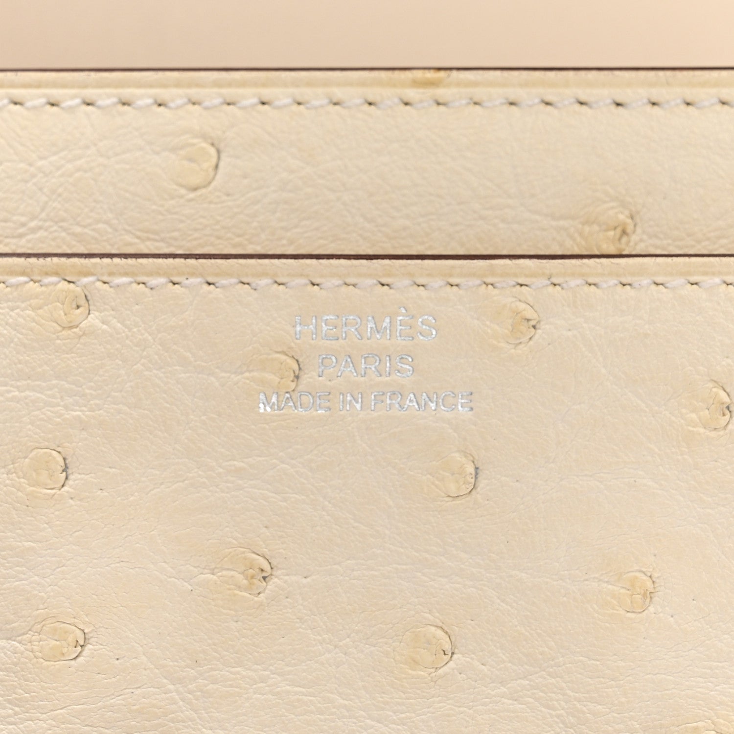 Hermes Ostrich Constance Long Wallet To Go Nata 6 of 12