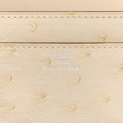 Hermes Ostrich Constance Long Wallet To Go Nata 6 of 12
