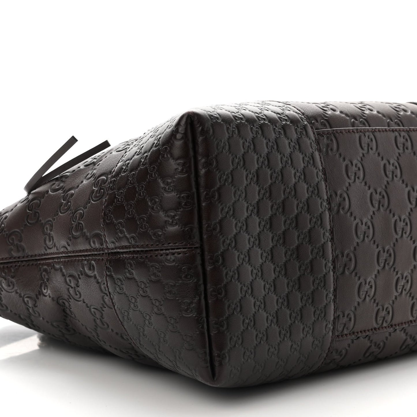 Guccissima Medium Bree Foldover Tote Chocolate