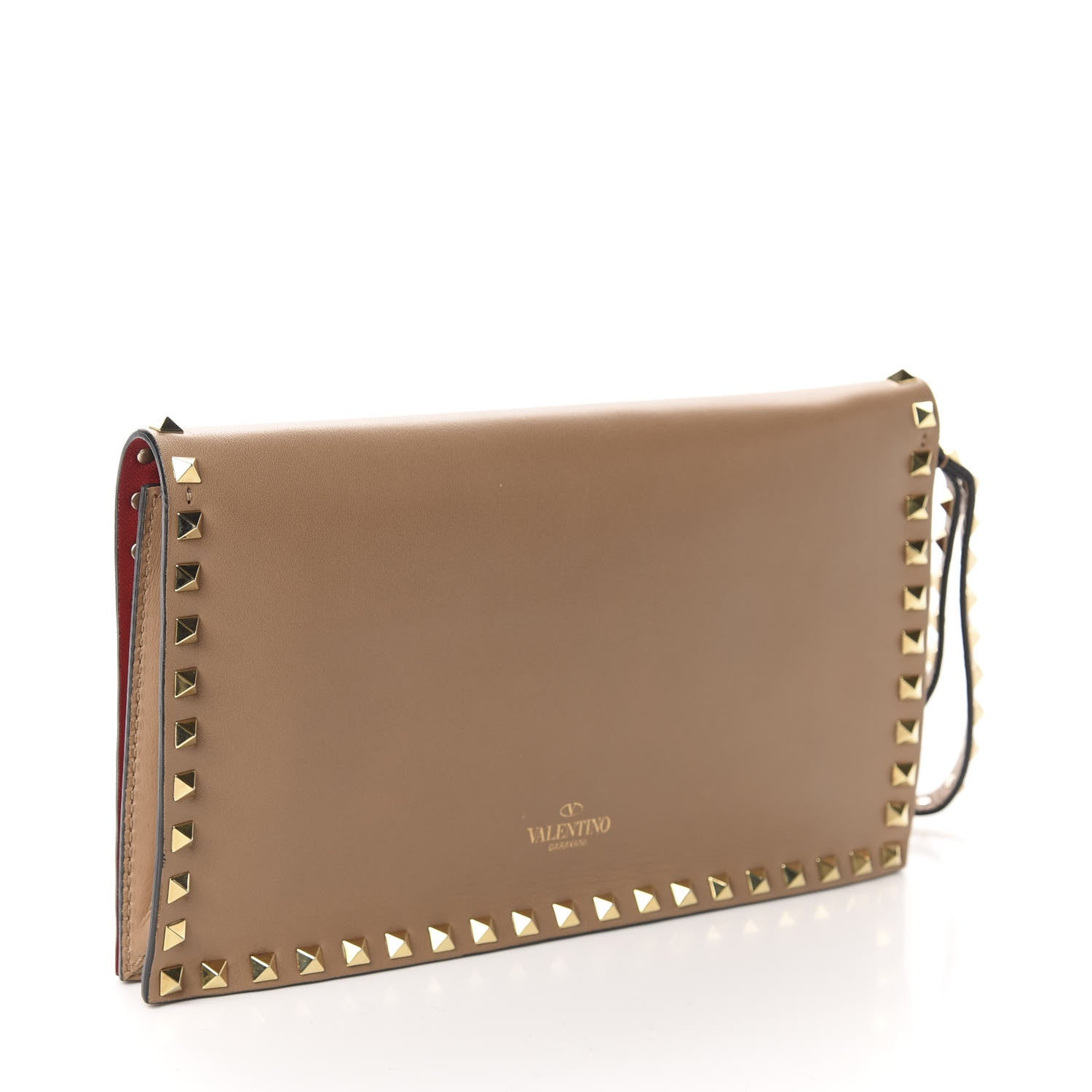 Valentino Garavani Nappa Rockstud Wristlet Clutch Alpaca 3 of 10
