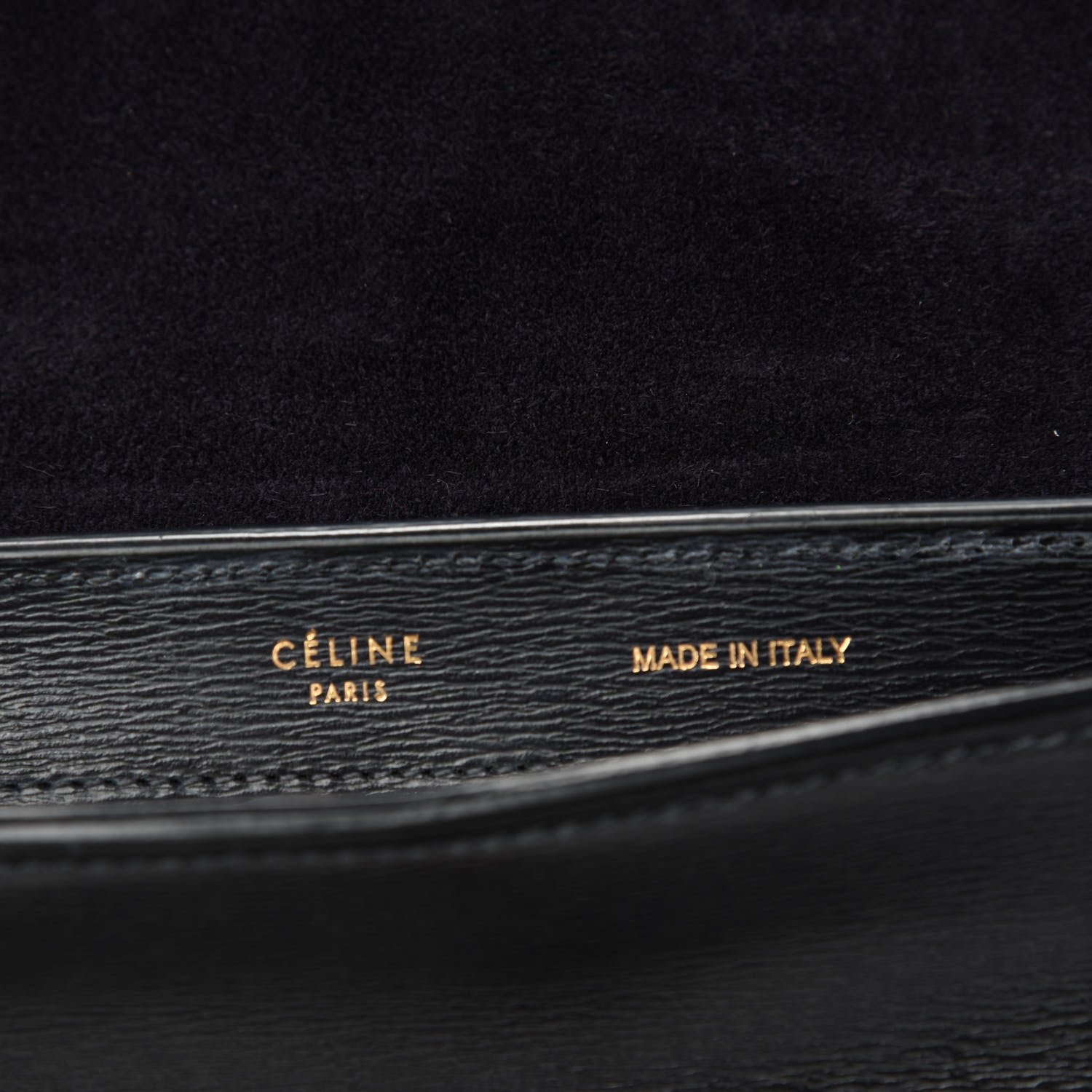 Celine Liege Calfskin Small Trapeze Black 8 of 9