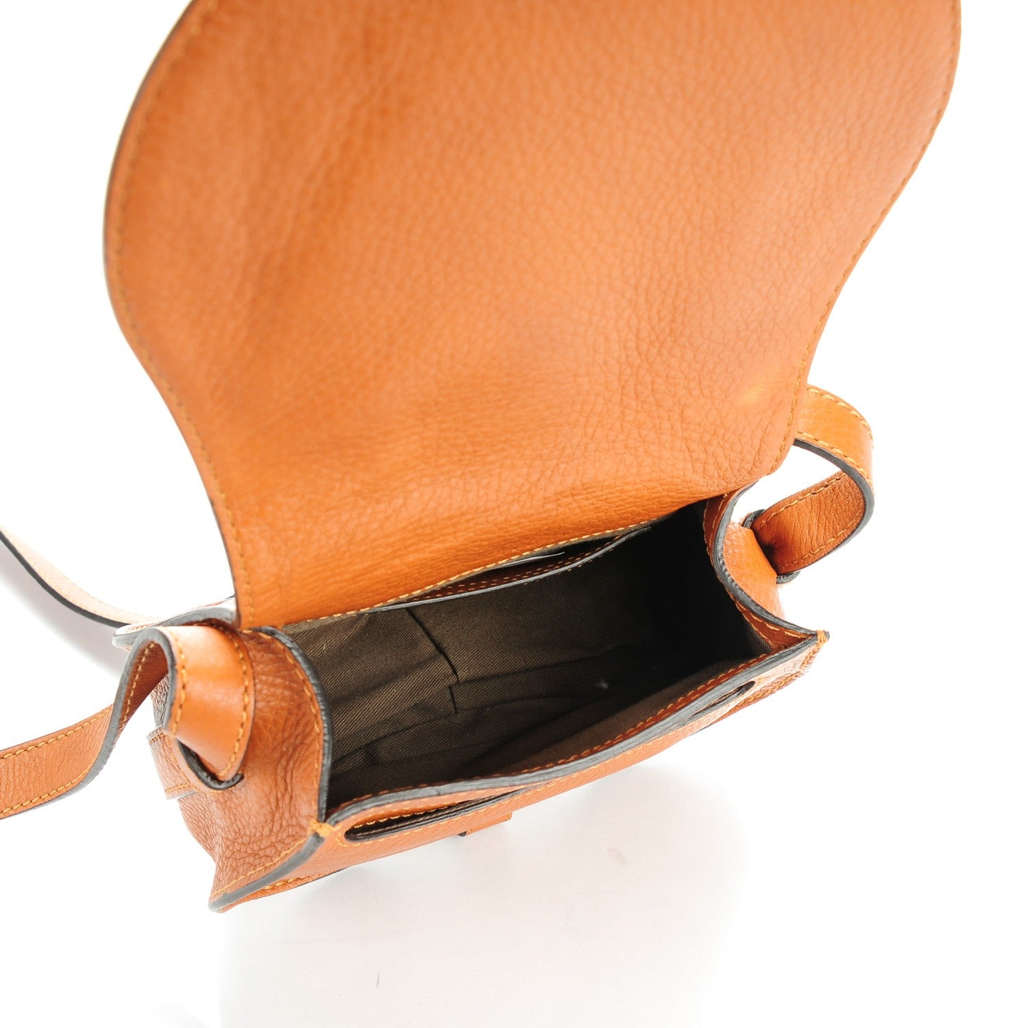 Chloe Calfskin Mini Marcie Round Crossbody Bag Tan 5 of 8