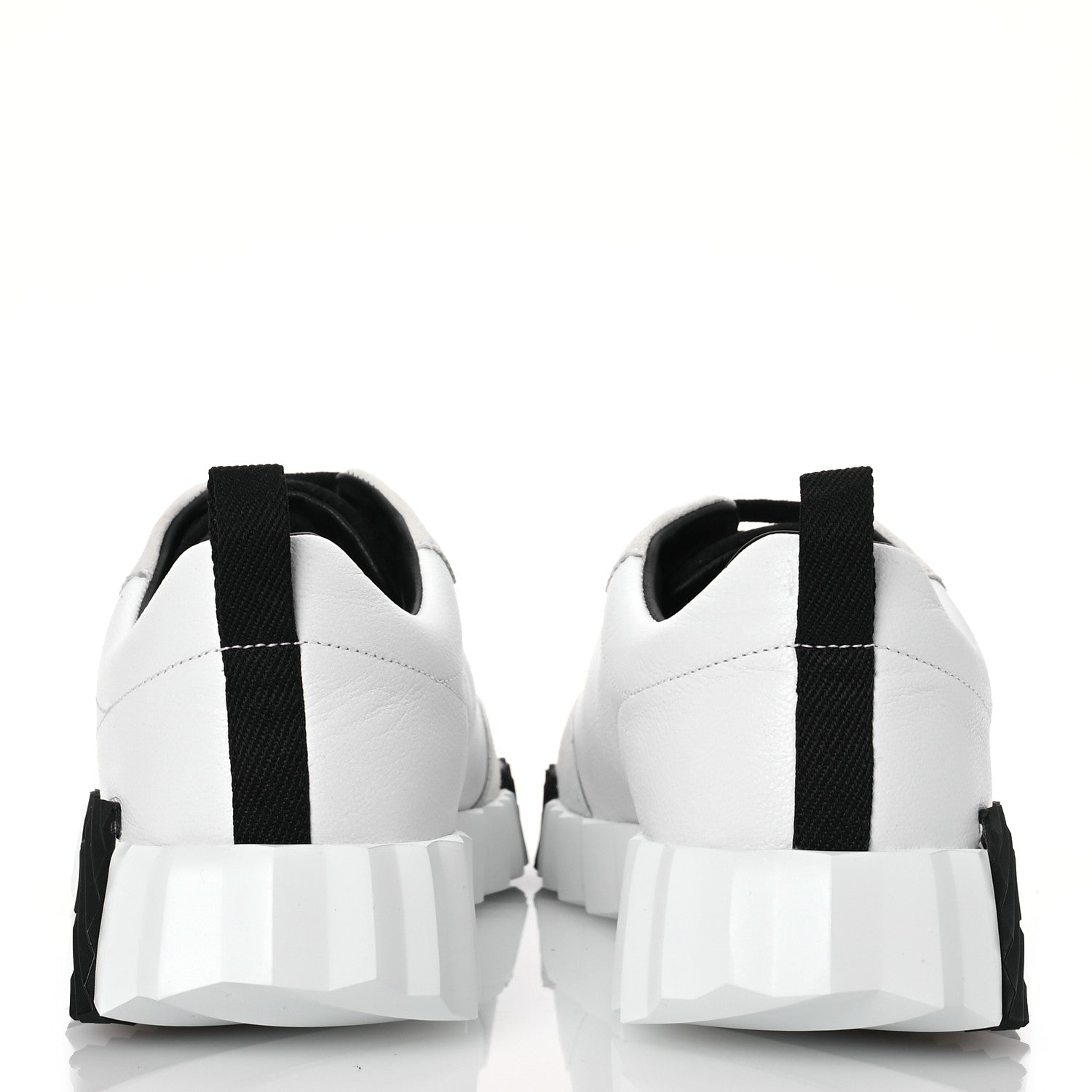 Hermes Goatskin Suede Bouncing Sneakers 39 White Black 5 of 9