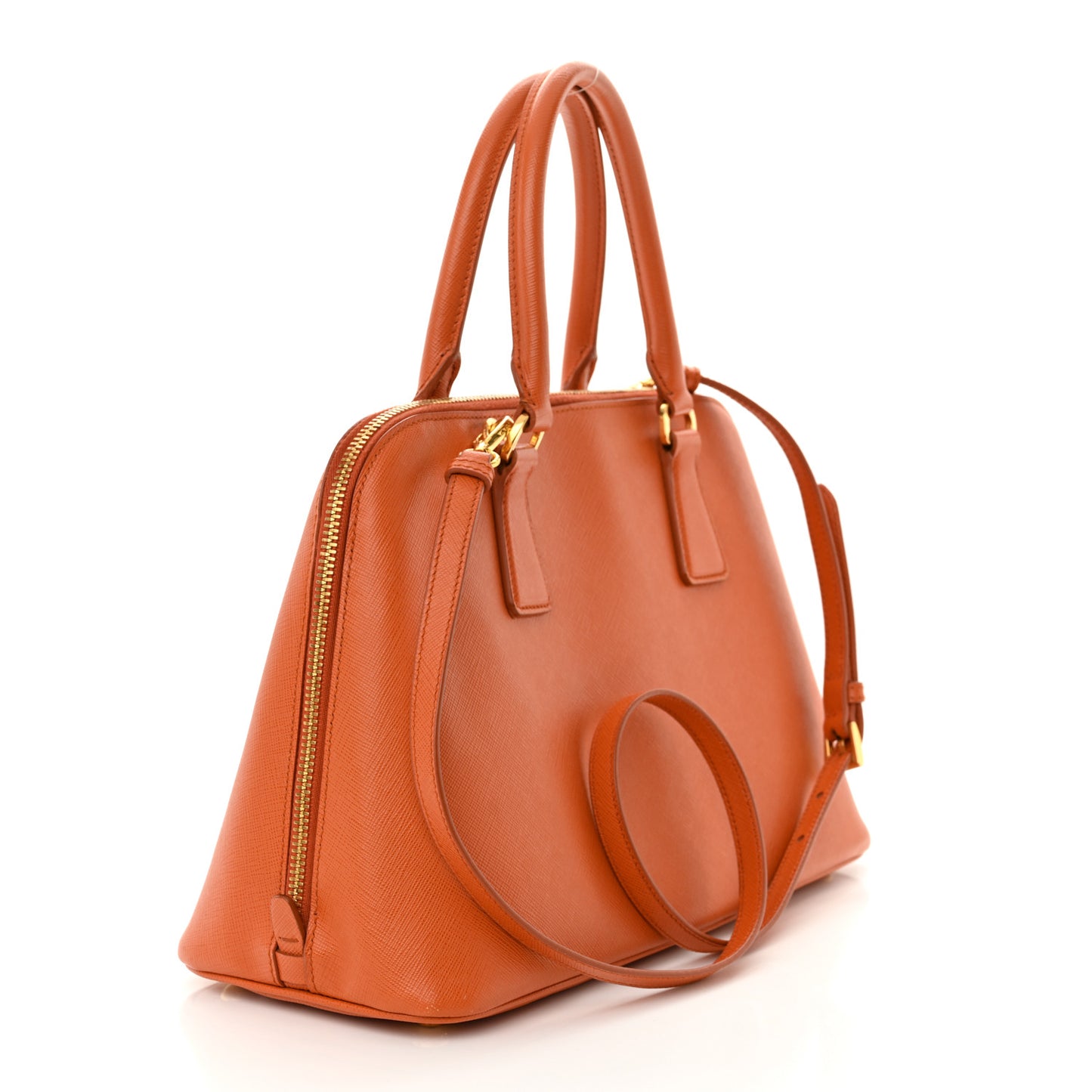 Saffiano Lux Medium Promenade Tote Papaya