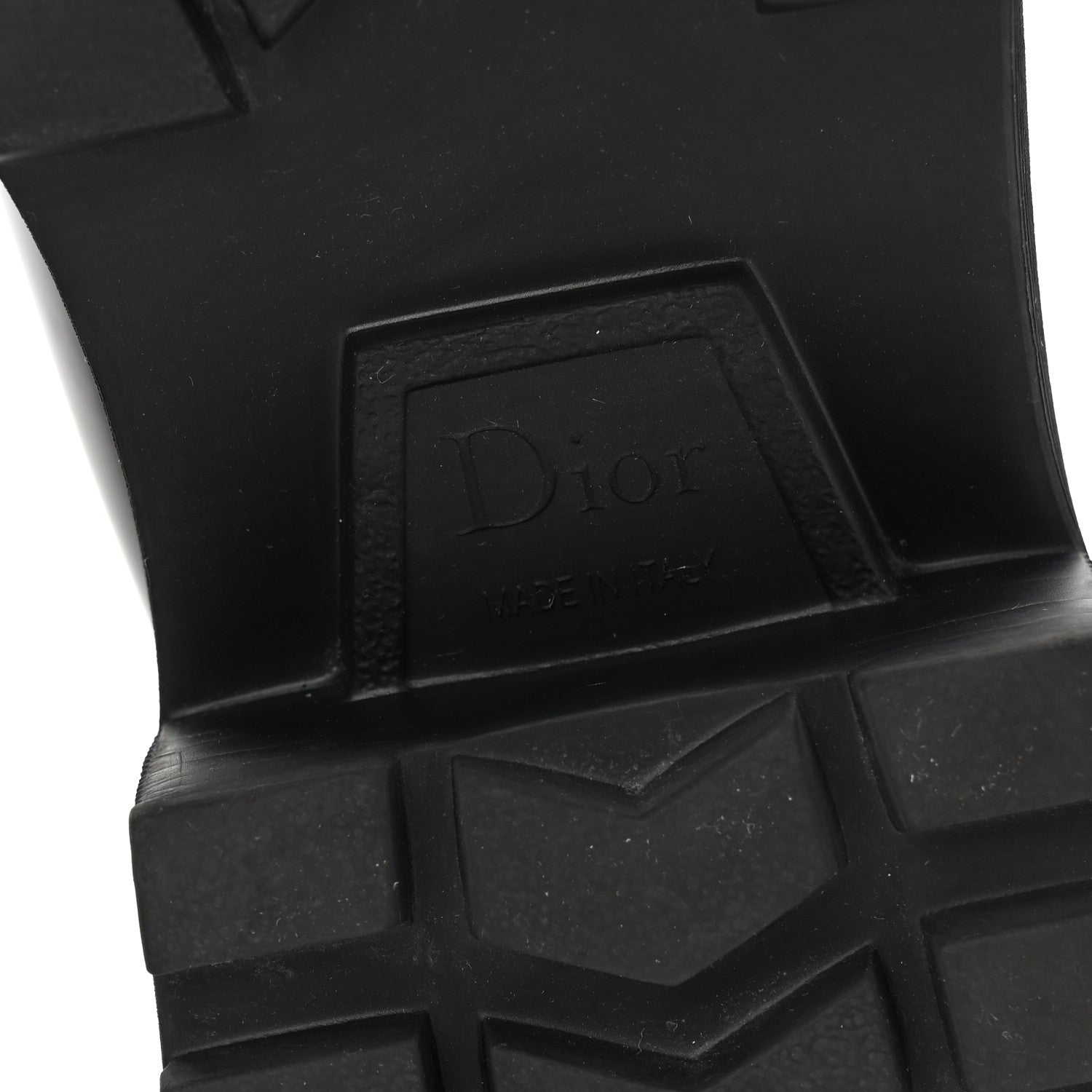 Christian Dior Brushed Calfskin Rubber Dior Code Cap Toe Lug Sole 35mm Loafers 40 Black 7 of 11
