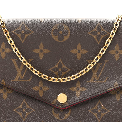 Louis Vuitton Monogram Pochette Felicie Chain Wallet Fuchsia 9 of 12