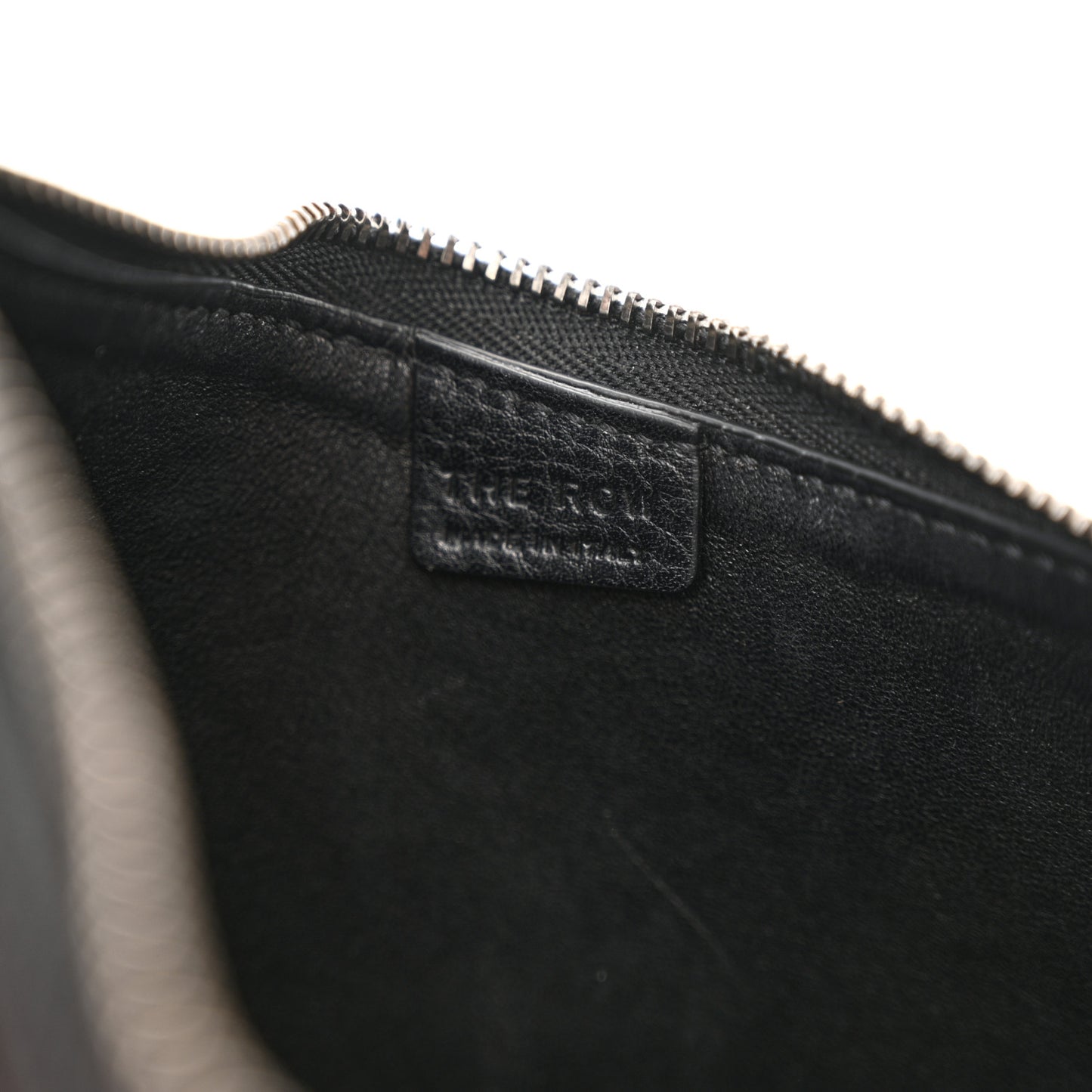 Grained Calfskin Half Moon Shoulder Bag Black