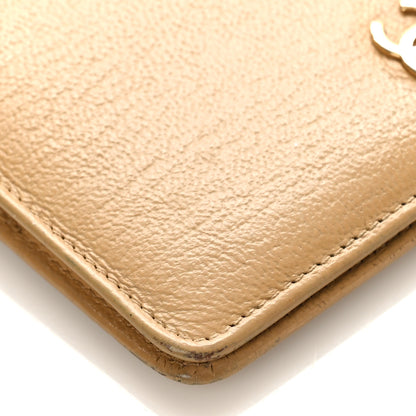 Chanel Goatskin Card Holder Wallet Beige 8 of 9