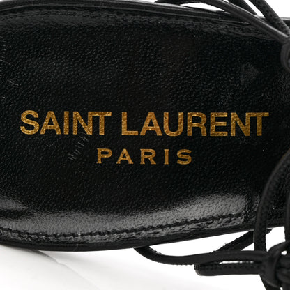 Saint Laurent Robin Zig Zag Heels Sandals 40 Black 7 of 15