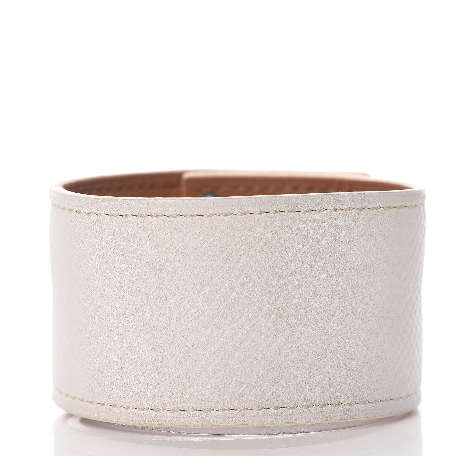 Hermes Epsom Kelly Dog Bracelet White 3 of 5