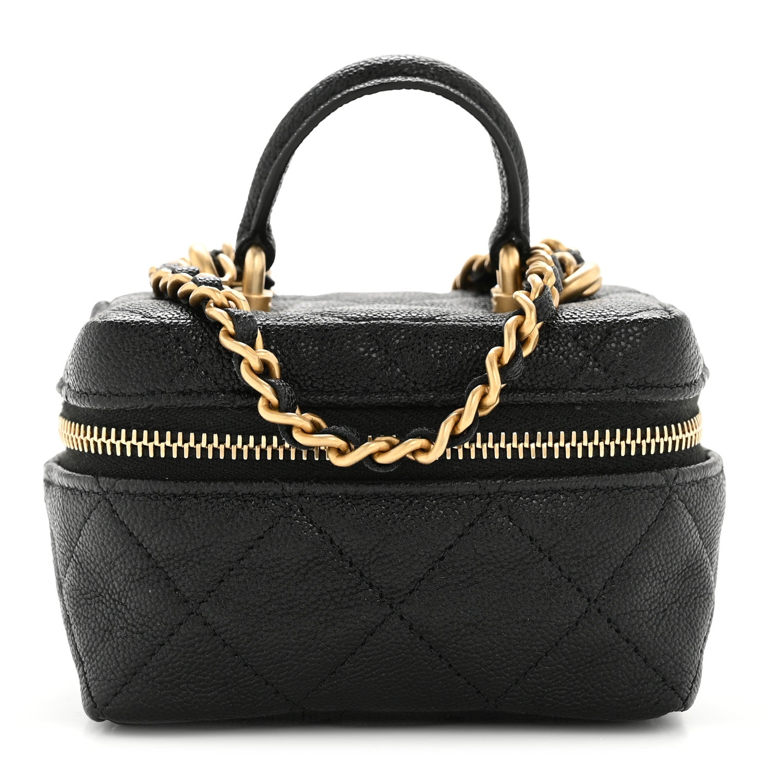 Chanel Caviar Quilted Mini Top Handle Vanity With Chain Black 1 of 11