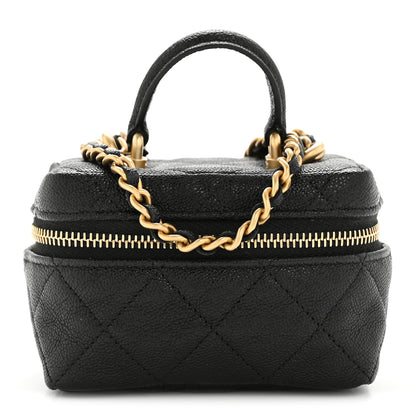 Chanel Caviar Quilted Mini Top Handle Vanity With Chain Black 1 of 11