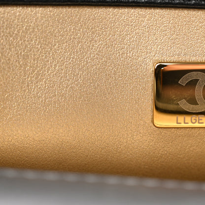 Chanel Lambskin Quilted Mini Quilted Handle Crush Flap Black 7 of 13