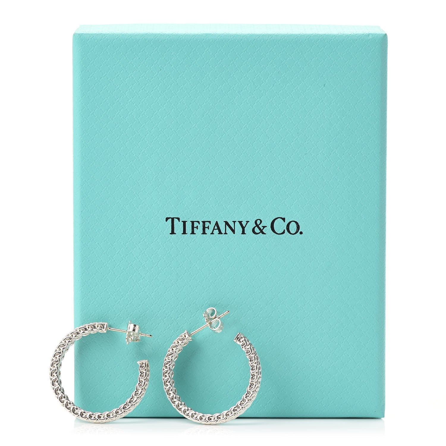 Tiffany Sterling Silver Narrow Somerset Hoop Earrings 5 of 5