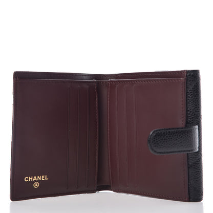 Chanel Caviar Quilted Compact French Flap Wallet Black 5 of 9
