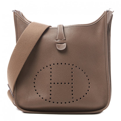 Hermes Taurillon Clemence Evelyne III PM Etoupe 1 of 9