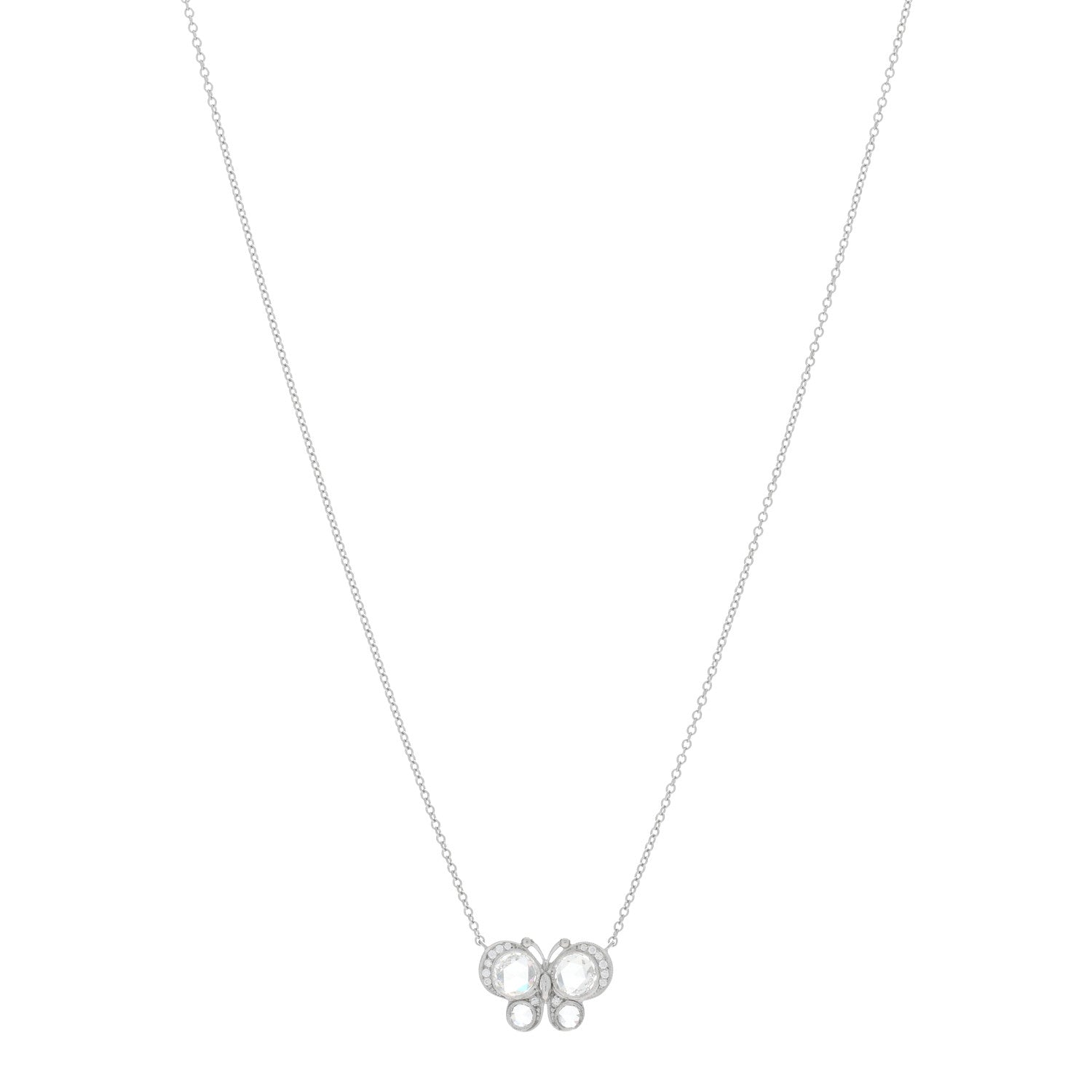 Tiffany Platinum Diamond Enchant Butterfly Pendant Necklace 1 of 5
