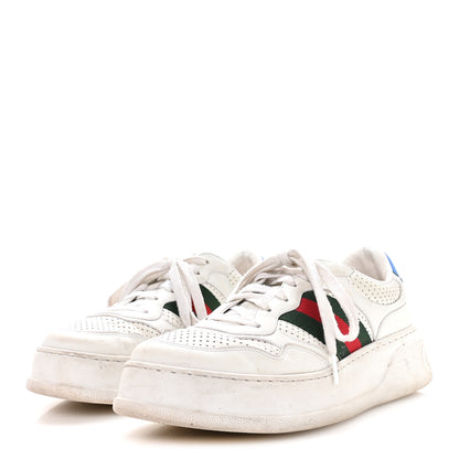 Gucci Calfskin Web Mens Ace Sneakers 7 White Blue 4 of 8