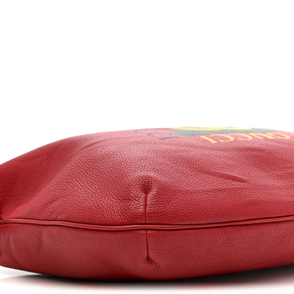 Gucci Grained Calfskin Logo Half Moon Hobo Red 10 of 13