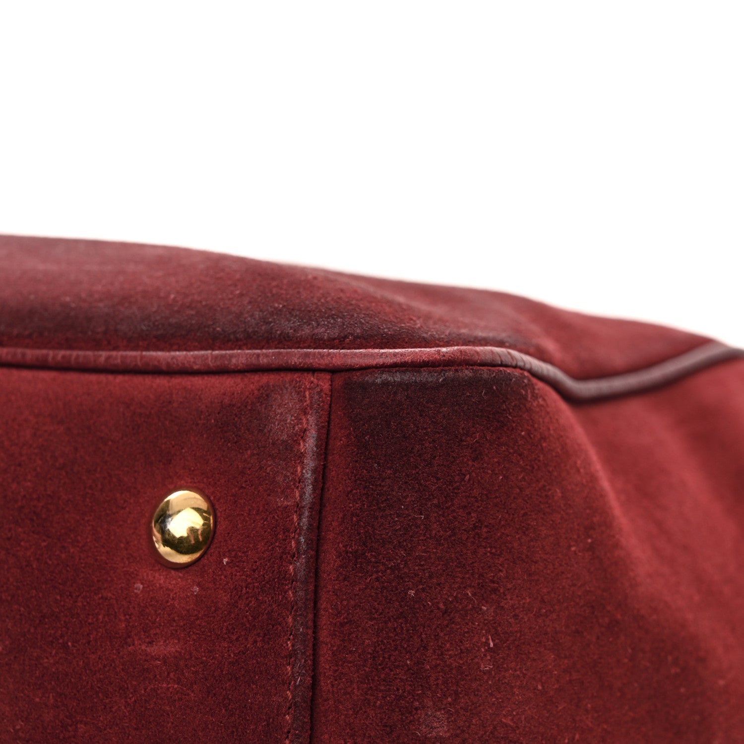 Gucci Suede Medium 1973 Top Handle Satchel Red 12 of 18