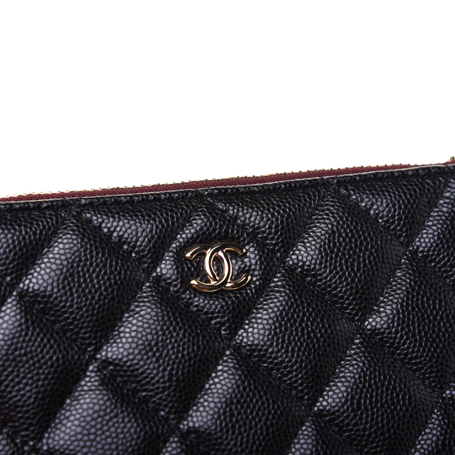 Chanel Caviar Quilted Small Cosmetic Case Black 10 of 11