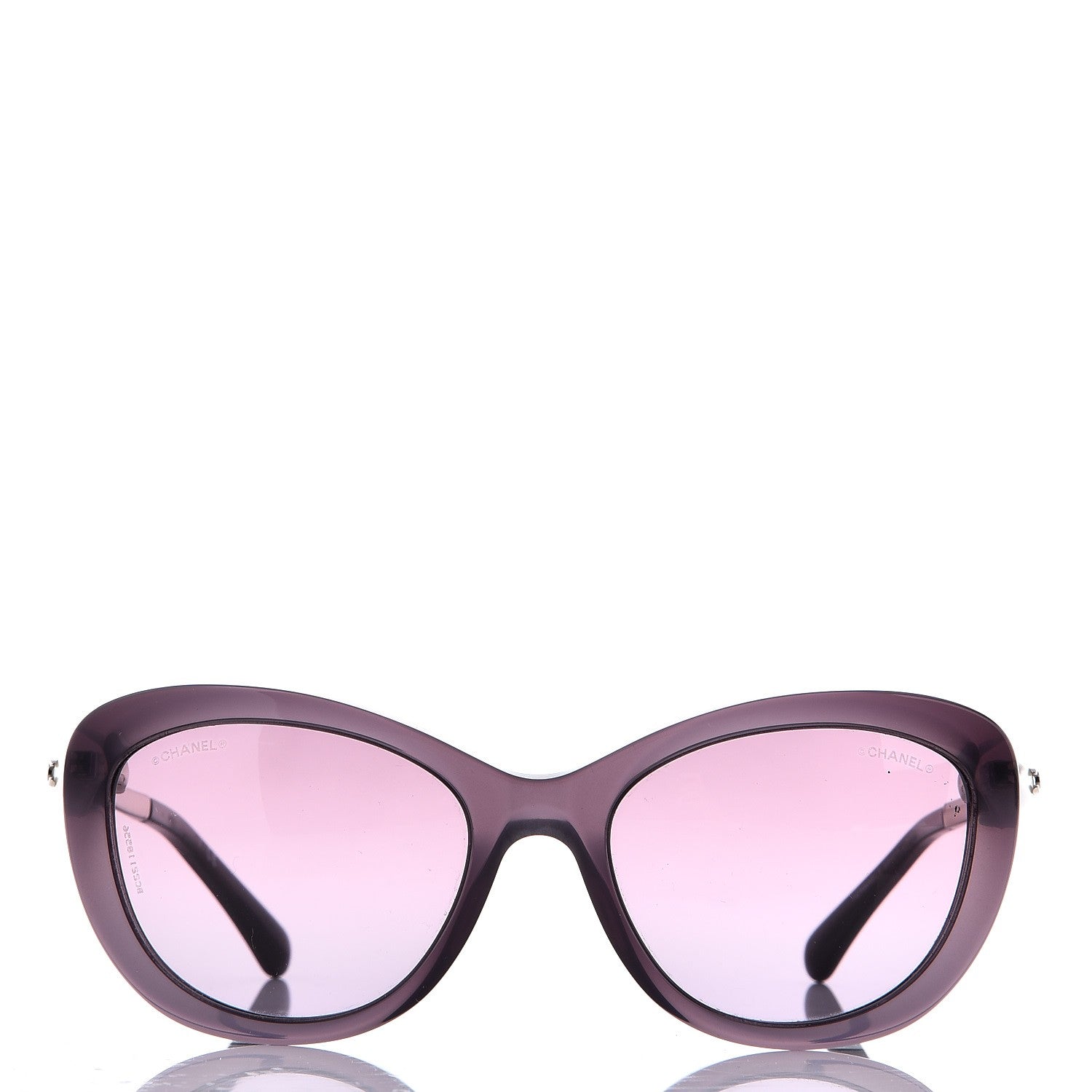 Chanel Acetate Pearl Cat Eye Sunglasses 5340-H Purple 2 of 9