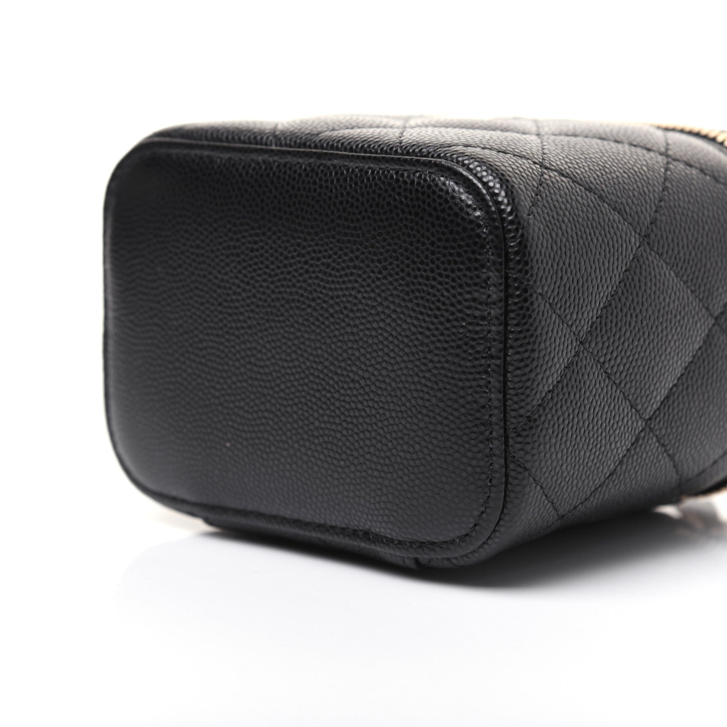 Chanel Caviar Quilted Mini Vanity Case With Chain Black 7 of 13