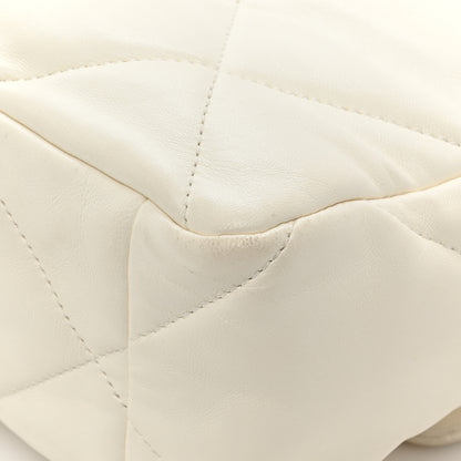 Chanel Lambskin Quilted Large Chanel 19 Flap White 13 of 13