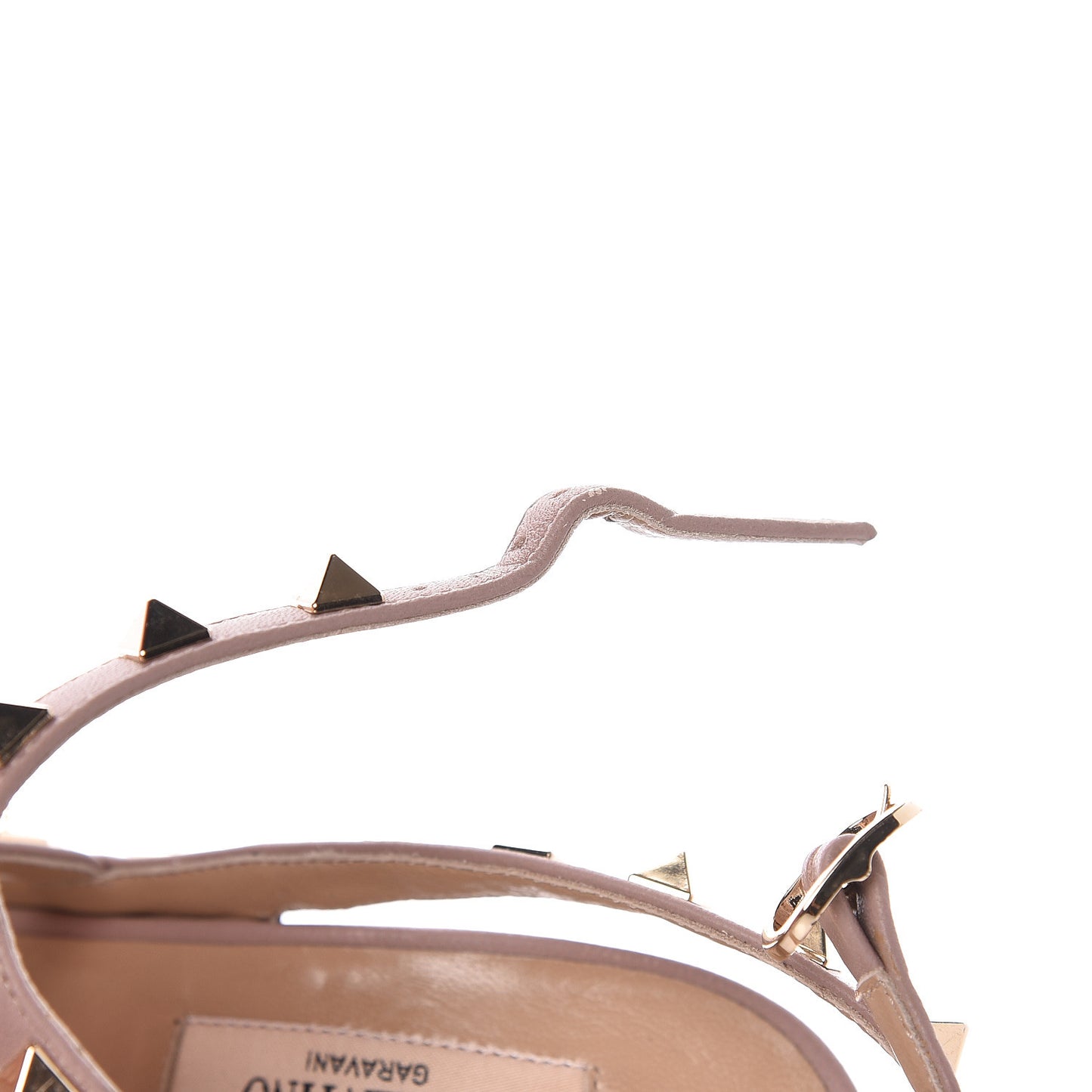 Patent Nappa Rockstud Ankle Strap 100mm Pumps 36 Black Poudre