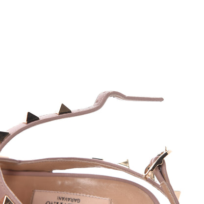 Valentino Garavani Patent Nappa Rockstud Ankle Strap 100mm Pumps 36 Black Poudre 8 of 11