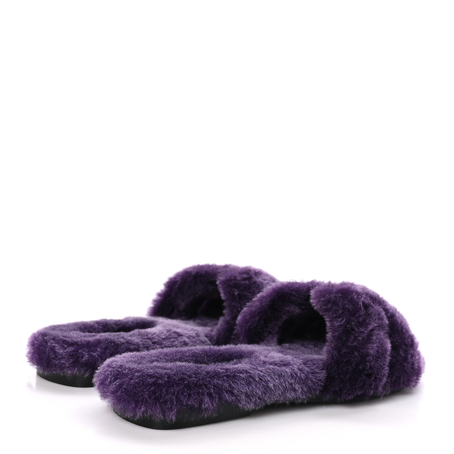 Hermes Woolskin Oran Sandals 36 Violet Fonce 4 of 8