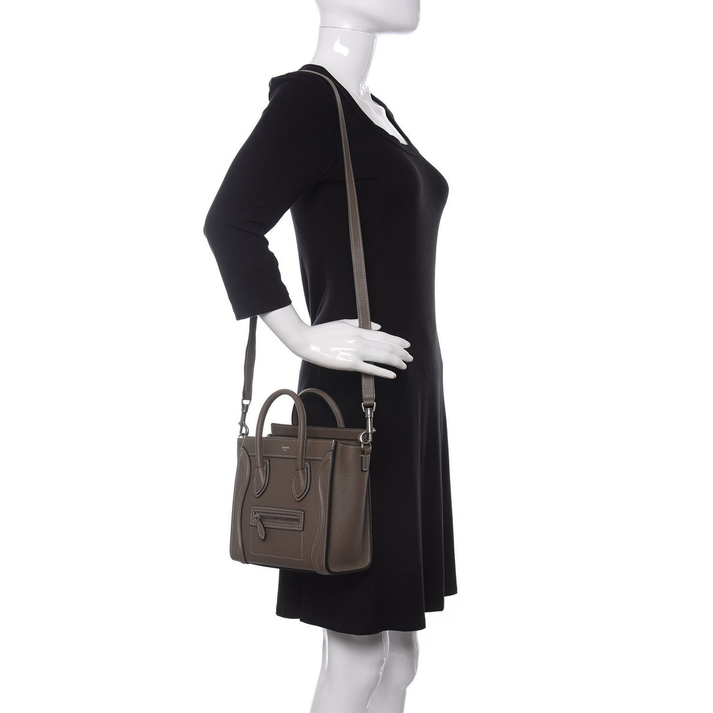 Drummed Calfskin Nano Luggage Souris