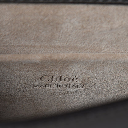 Chloe Suede Calfskin Crocodile Embossed Small Nile Bracelet Bag Profound Brown 6 of 11