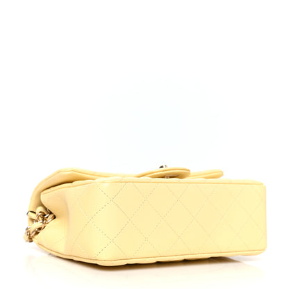 Chanel Lambskin Quilted Mini Rectangular Flap Yellow 8 of 20