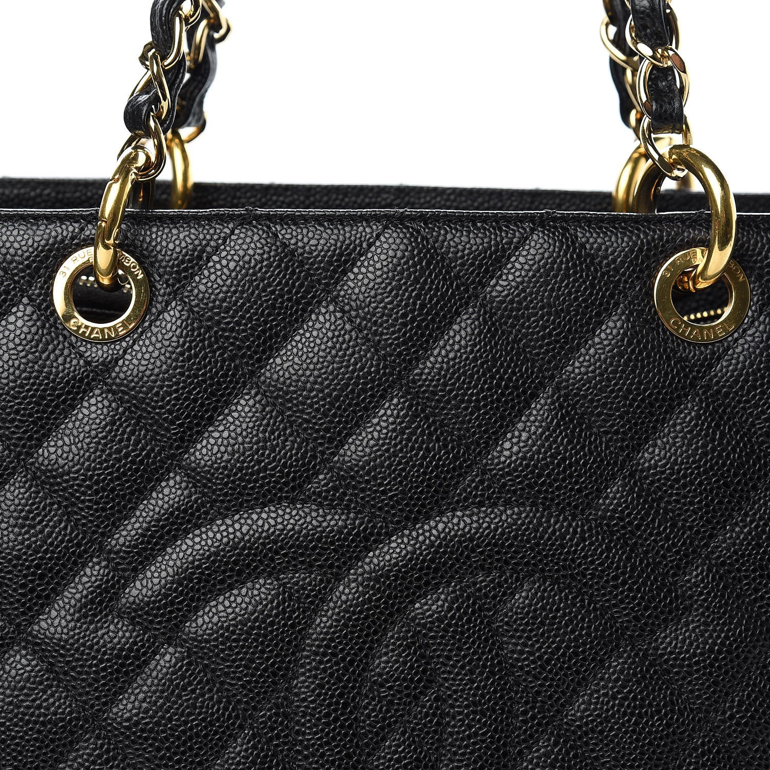 Chanel Caviar Quilted Grand Shopping Tote GST Black 8 of 12