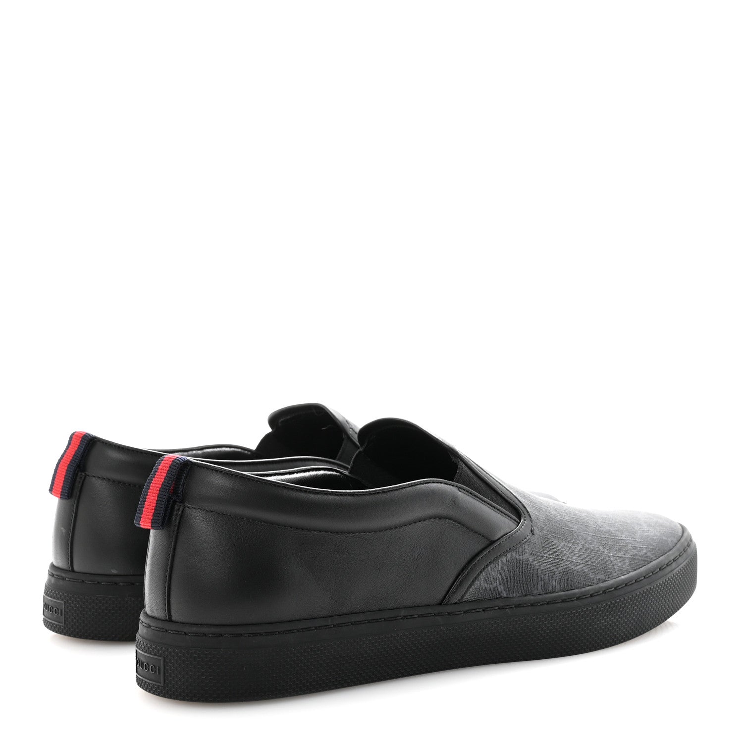 Gucci GG Supreme Monogram Mens Slip On Sneaker 12 Black 5 of 10