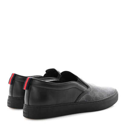 Gucci GG Supreme Monogram Mens Slip On Sneaker 12 Black 5 of 10