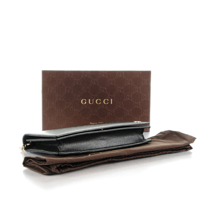 Gucci Textured Calfskin Medium Betty Chain Wallet Black 4 of 7
